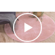Modern tvätt matta LINDO circle rosa, halkskyddad, lurvig